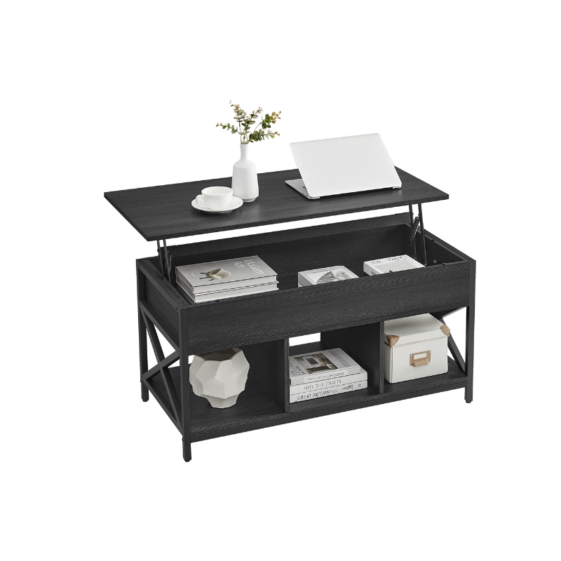 Lift Top Coffee Table with Storage Shelf