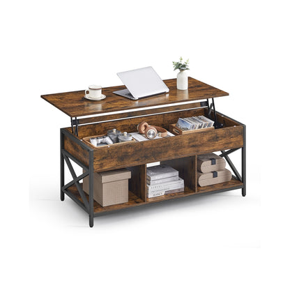 Lift Top Coffee Table with Storage Shelf