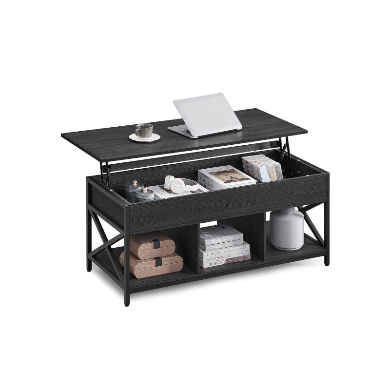 Lift Top Coffee Table with Storage Shelf