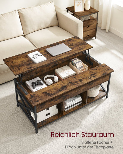 Coffee Table with Open and Hidden Storage