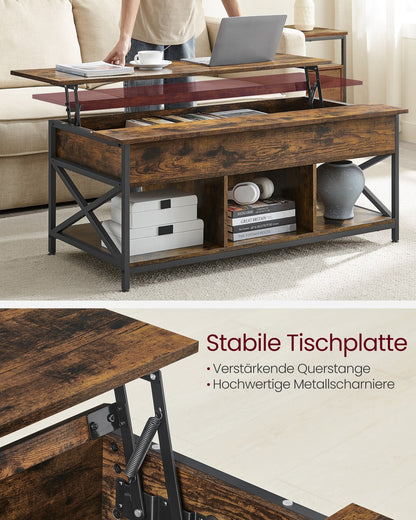 Coffee Table with Open and Hidden Storage