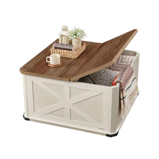 Farmhouse Coffee Table with Storage - HWLEXTRA 