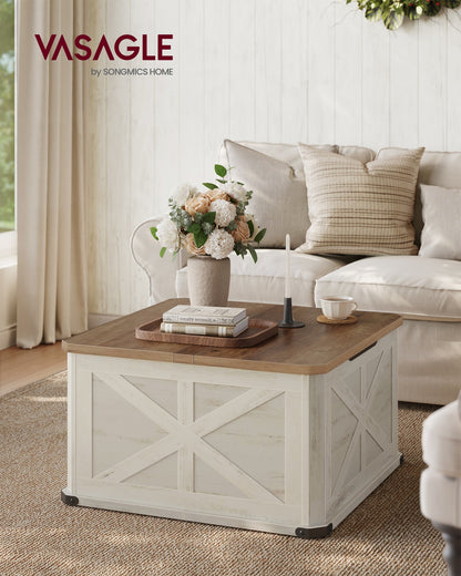 Farmhouse Coffee Table with Storage - HWLEXTRA 