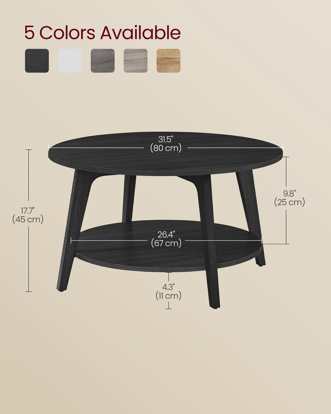 2 Tier Round Coffee Table