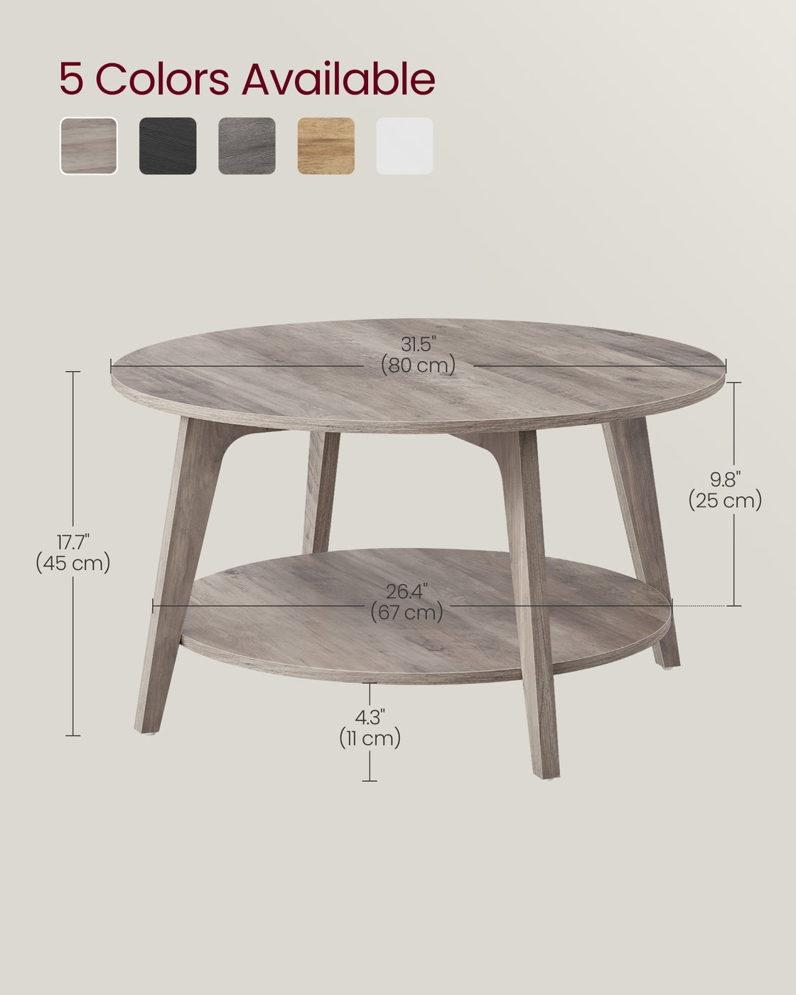 2 Tier Round Coffee Table