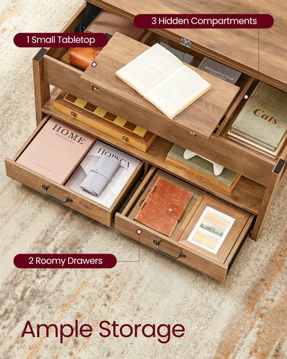 Lift Top Coffee Table, Center Table with Storage