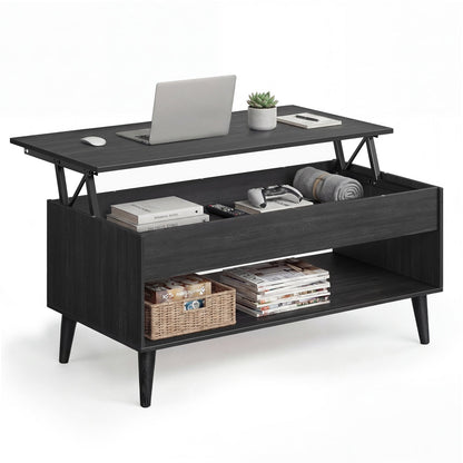 Lift top coffee table with hidden storage for living room - image 19