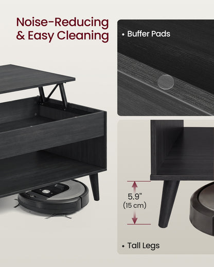 Lift top coffee table with hidden storage for living room - image 5