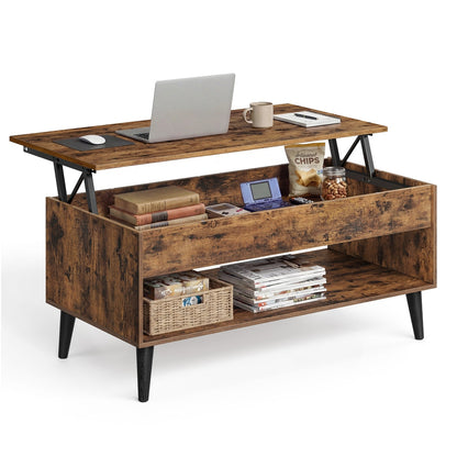 Lift top coffee table with hidden storage for living room - image 21