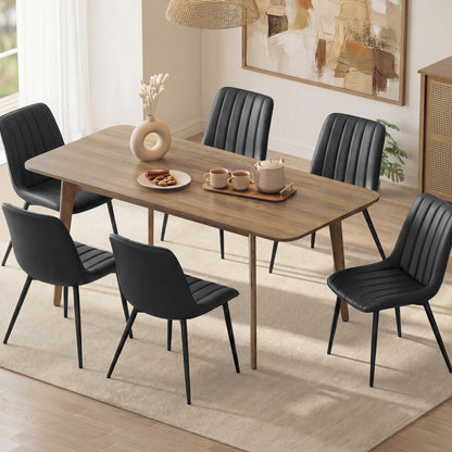 Dining Chairs, Upholstered Kitchen Chairs, Set of 2, Cloud White and Ink Black - image 55