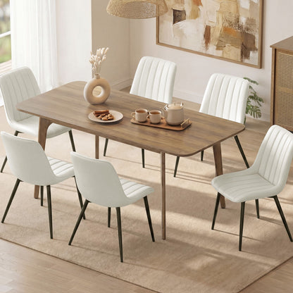 Dining Chairs, Upholstered Kitchen Chairs, Set of 2, Cloud White and Ink Black - image 33