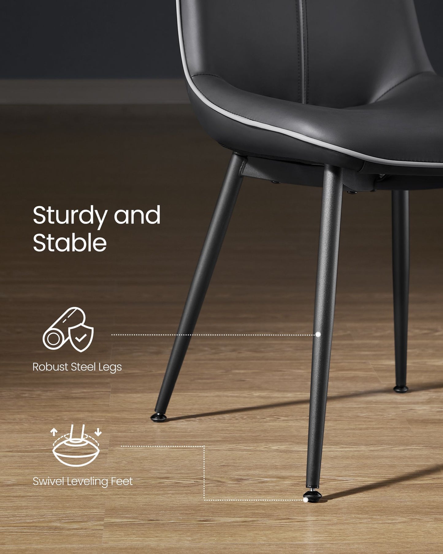 Leather Dining Chairs Set of 4