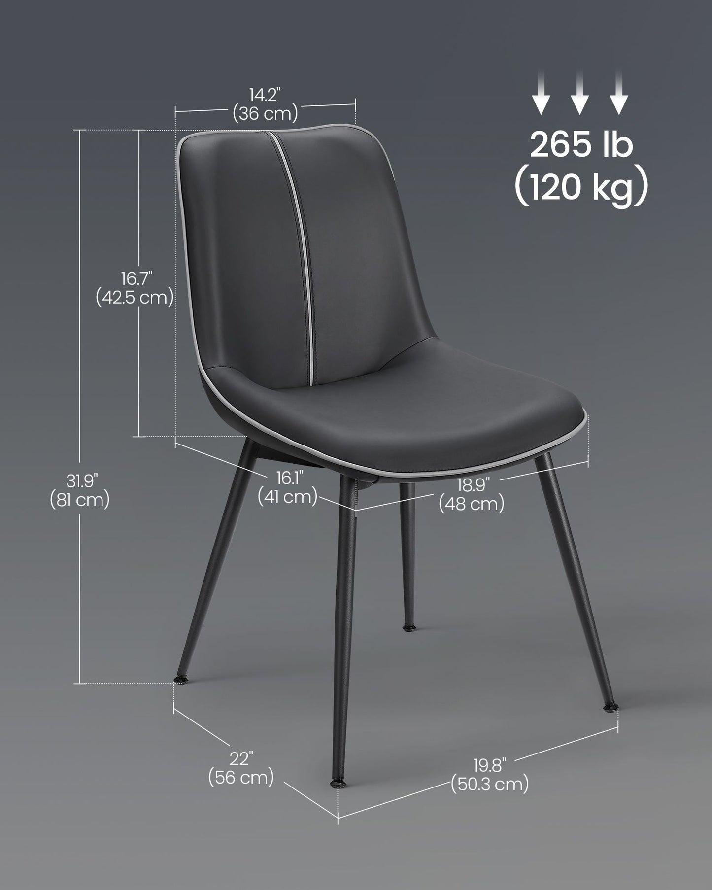 Leather Dining Chairs Set of 4
