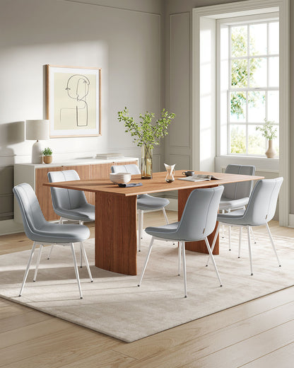 Leather Dining Chairs Set of 2