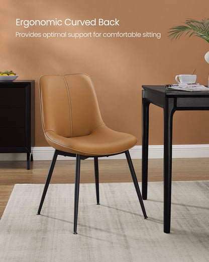 Leather Dining Chairs Set of 2