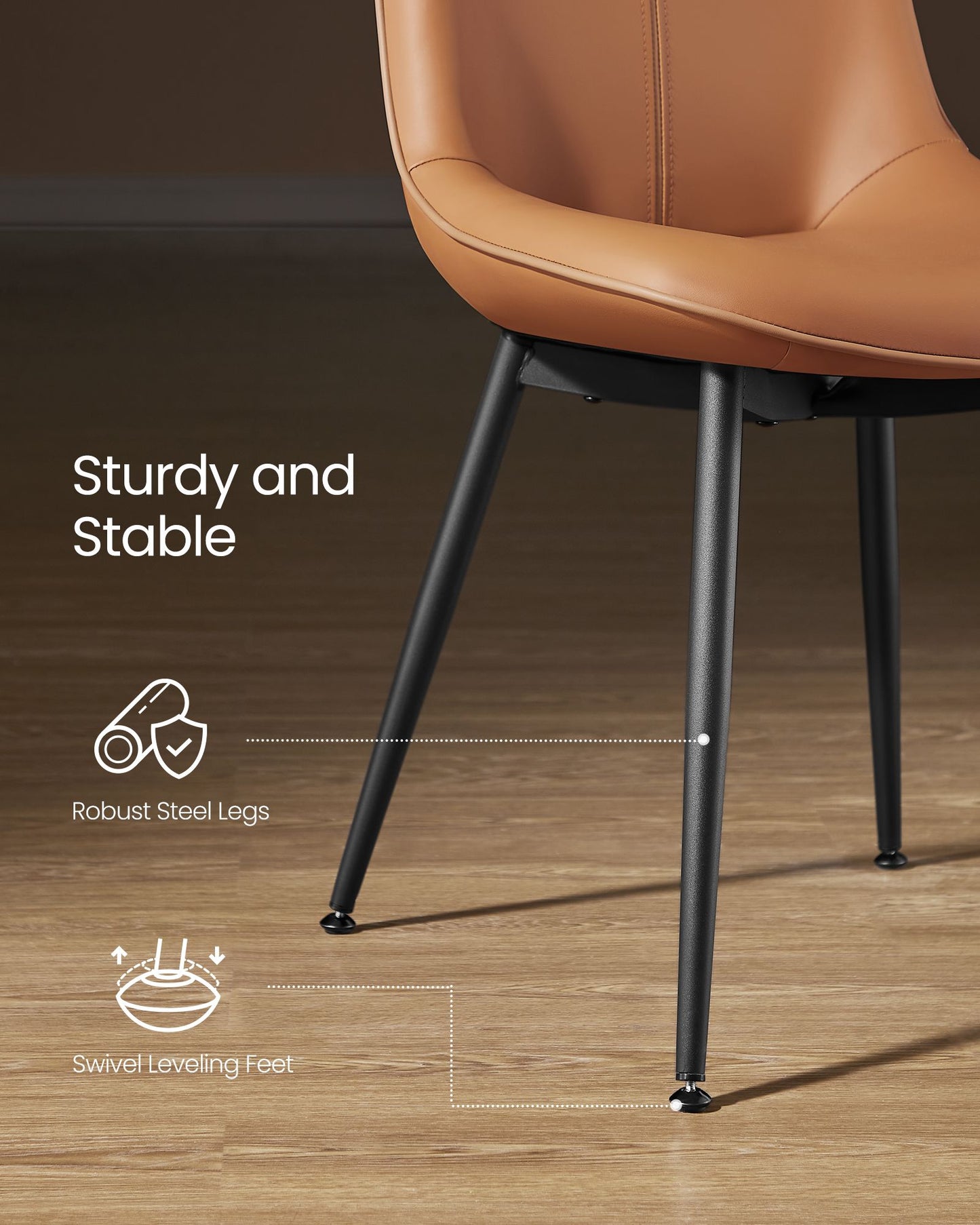 Leather Dining Chairs Set of 4