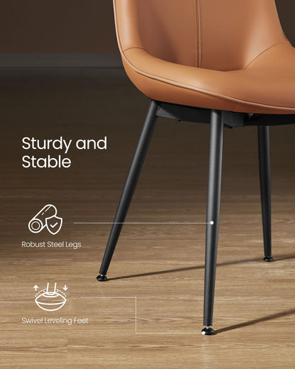 Leather Dining Chairs Set of 4