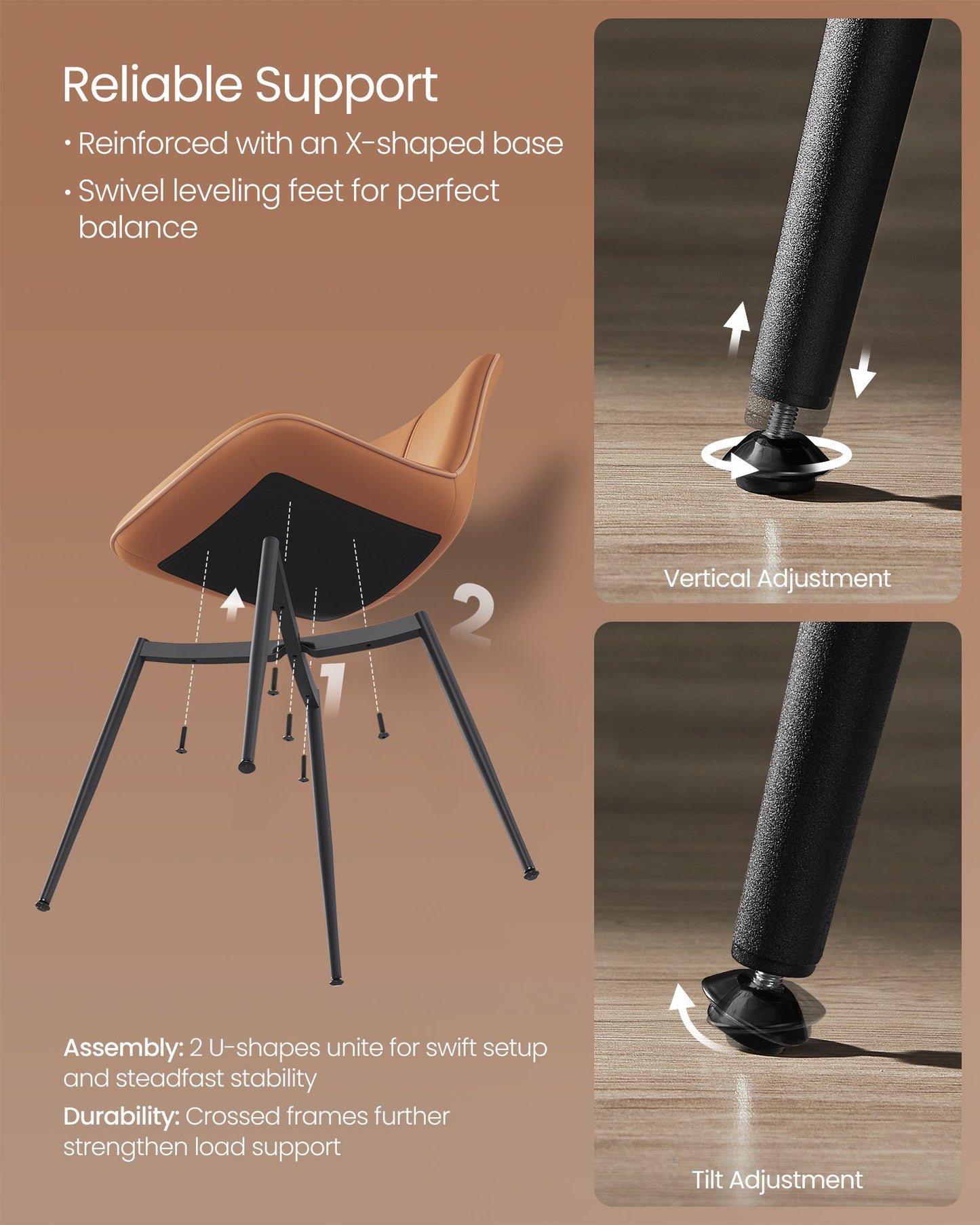 Leather Dining Chairs Set of 4
