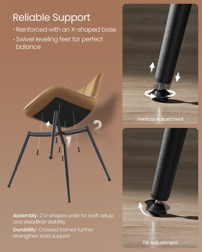 Leather Dining Chairs Set of 2