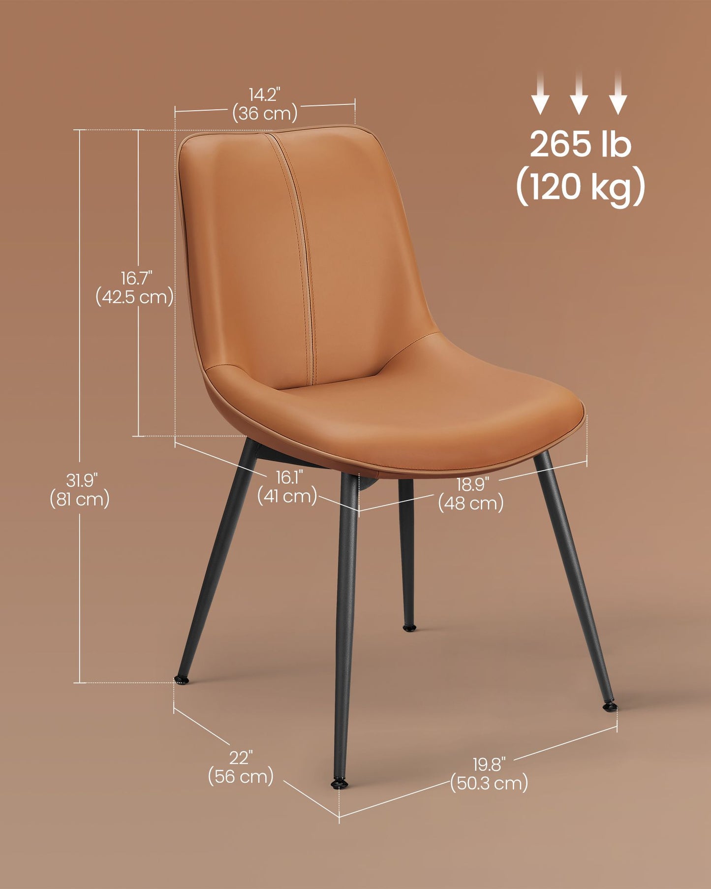 Leather Dining Chairs Set of 4