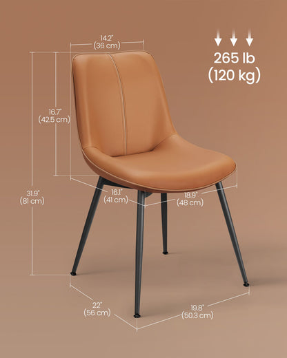 Leather Dining Chairs Set of 4