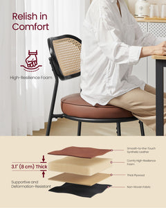 Dining Chairs, Set of 2 Dining Room Chair, Coffee Brown