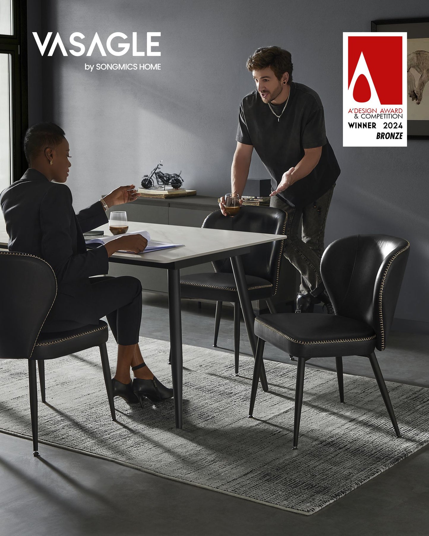 EKHO Collection - Dining Chairs Set of 4 - HWLEXTRA 