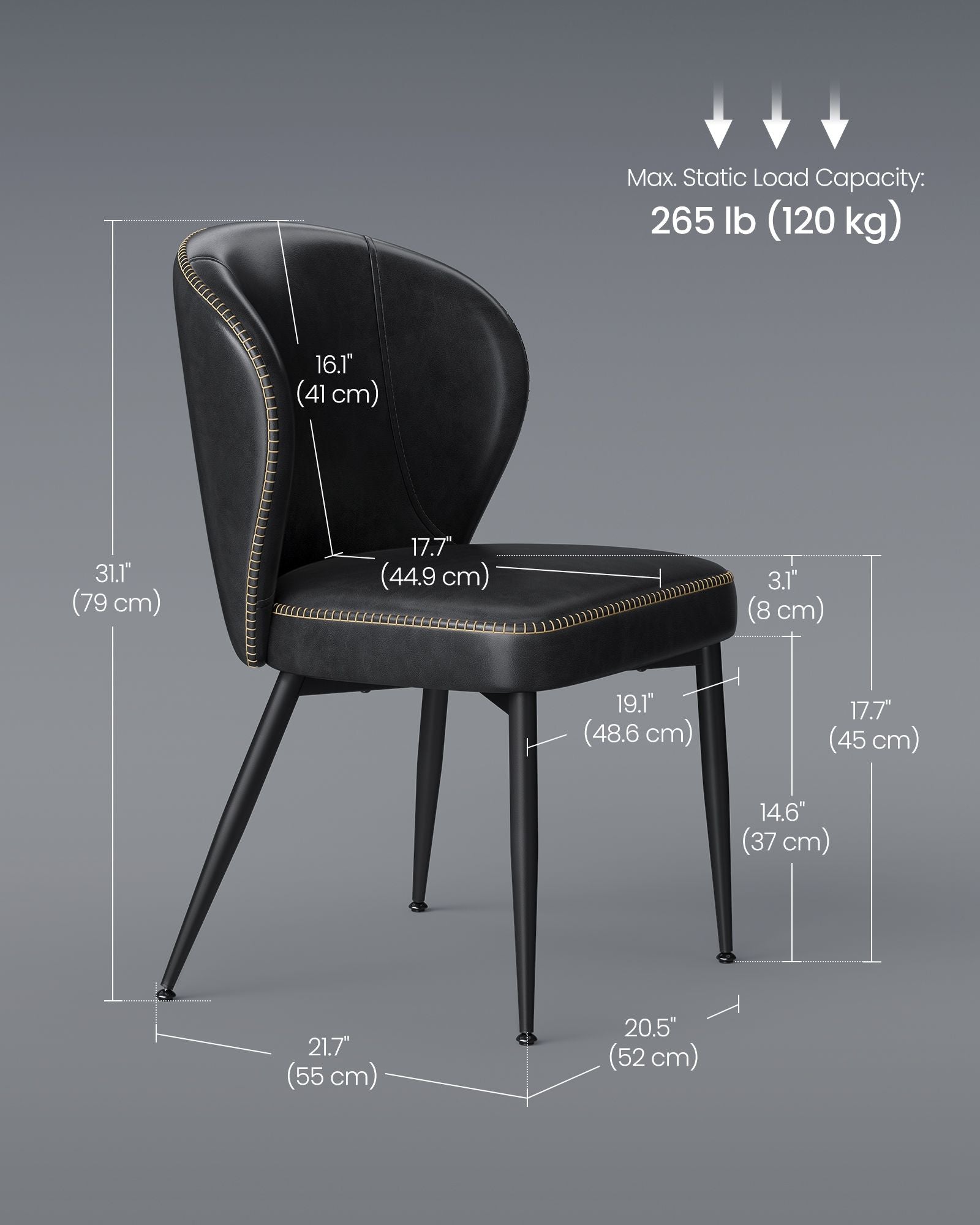 EKHO Collection - Dining Chairs Mid Century - HWLEXTRA 