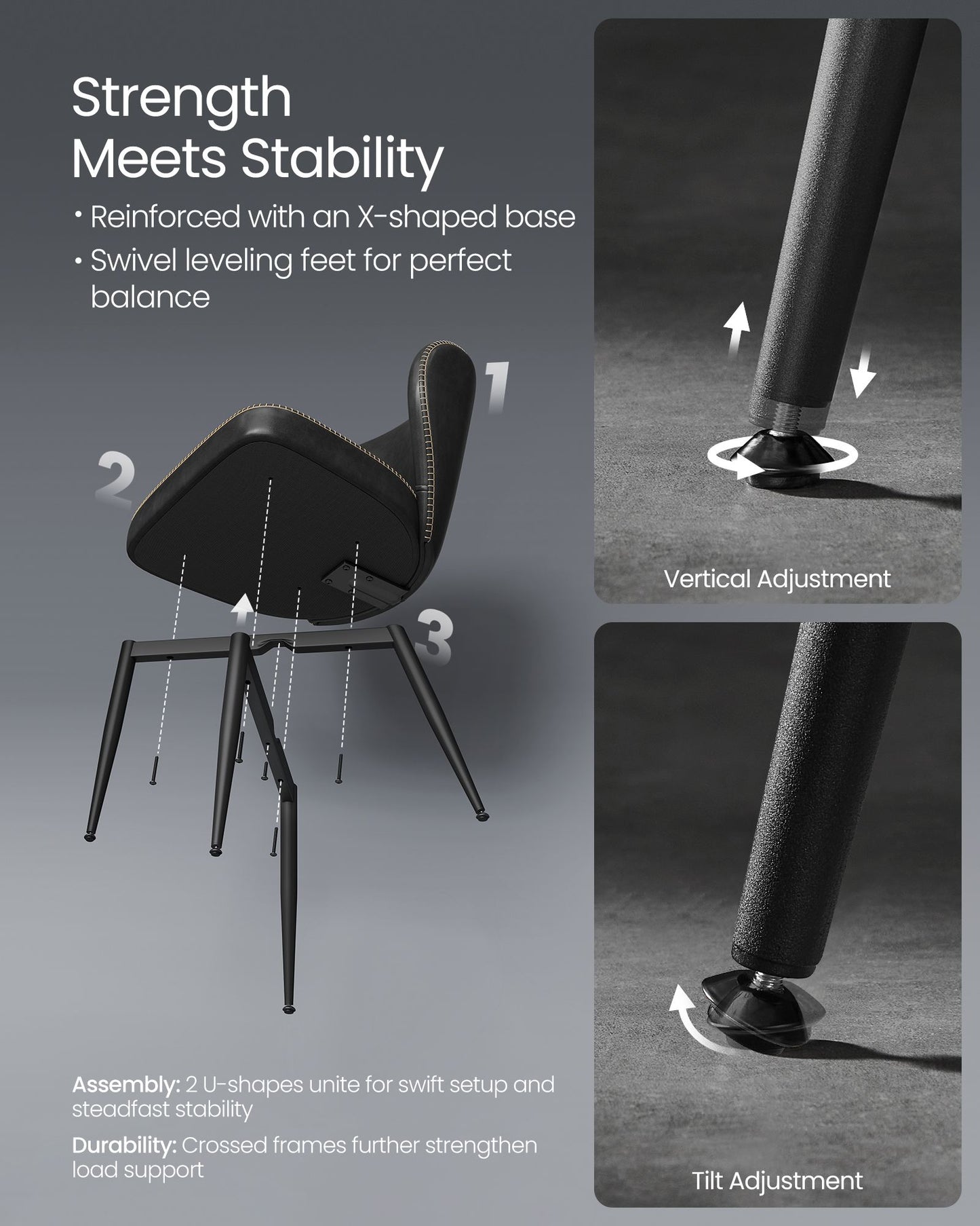 EKHO Collection - Dining Chairs Set of 4 - HWLEXTRA 