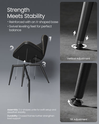 EKHO Collection - Dining Chairs Set of 4 - HWLEXTRA 