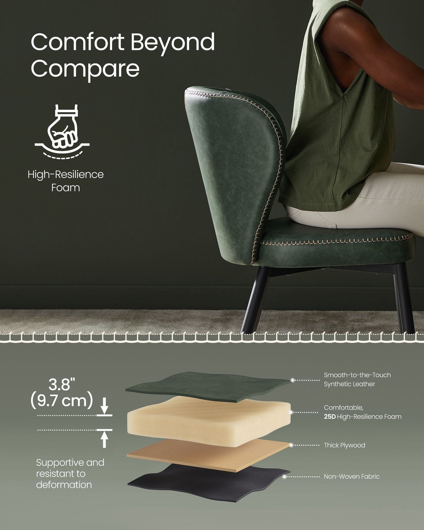 EKHO Collection - Dining Chairs Mid Century - HWLEXTRA 