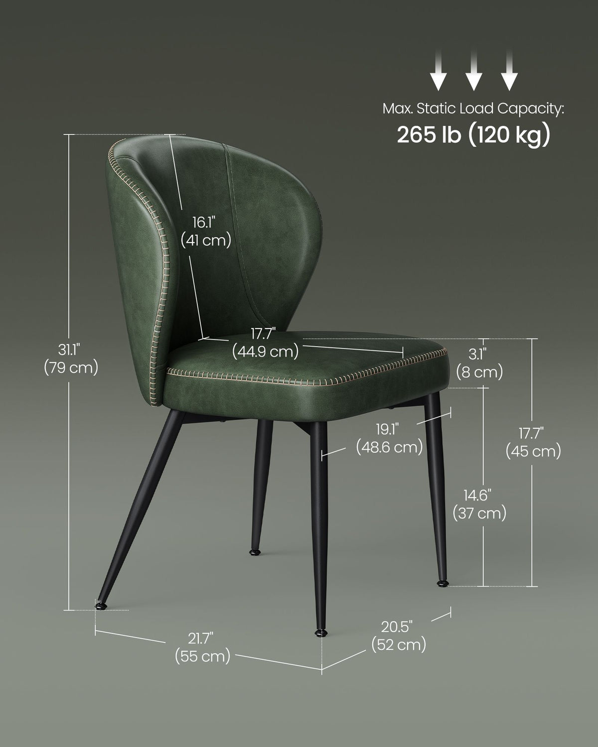EKHO Collection - Dining Chairs Mid Century - HWLEXTRA 