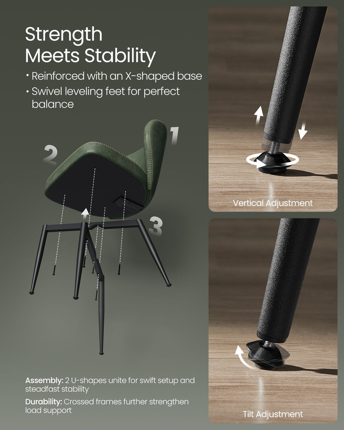 EKHO Collection - Dining Chairs Mid Century - HWLEXTRA 