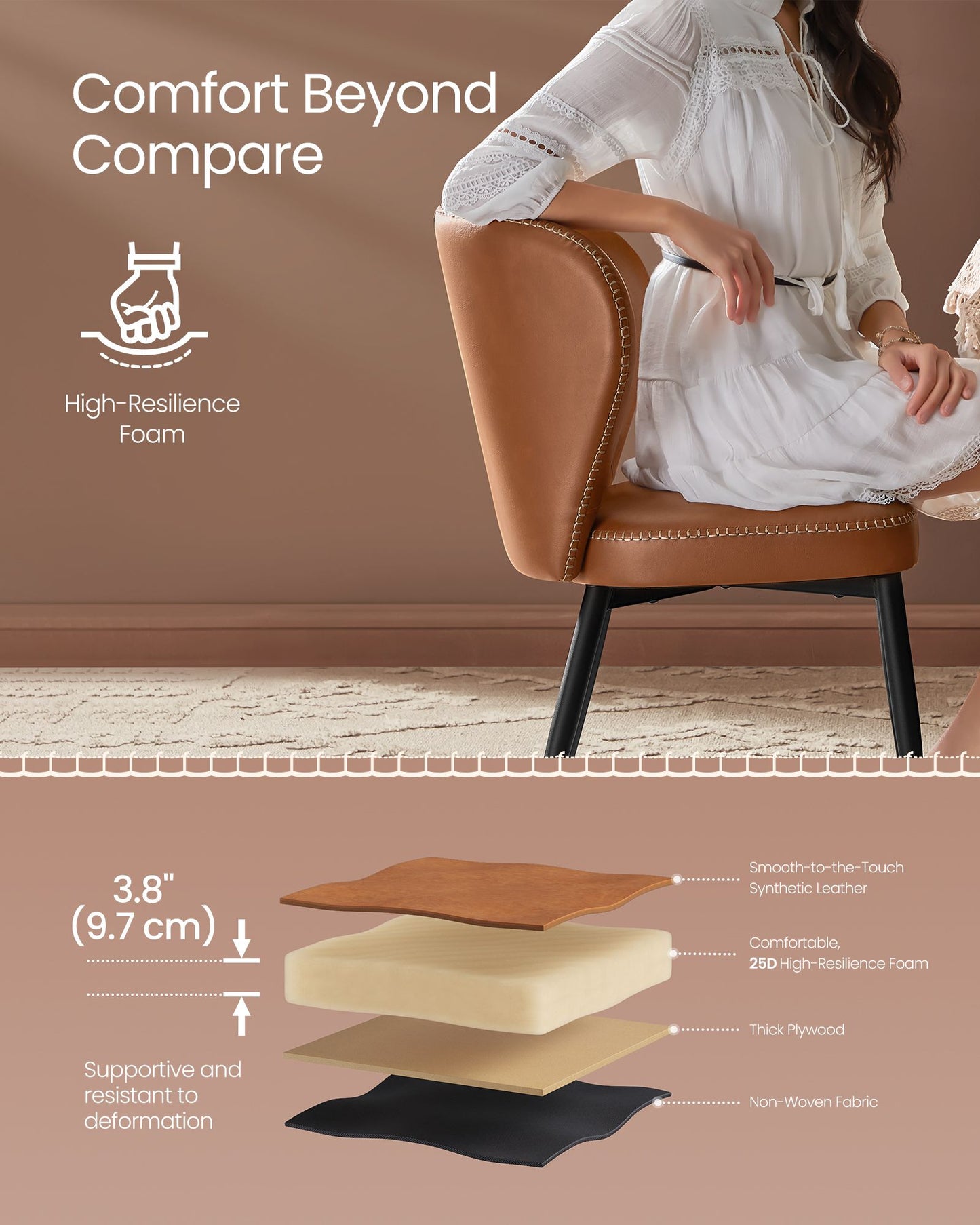 EKHO Collection - Dining Chairs Mid Century - HWLEXTRA 