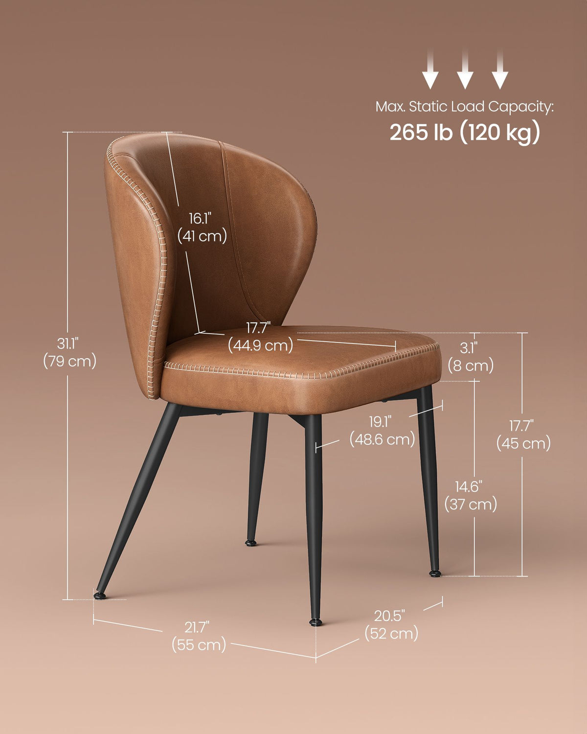 EKHO Collection - Dining Chairs Mid Century - HWLEXTRA 