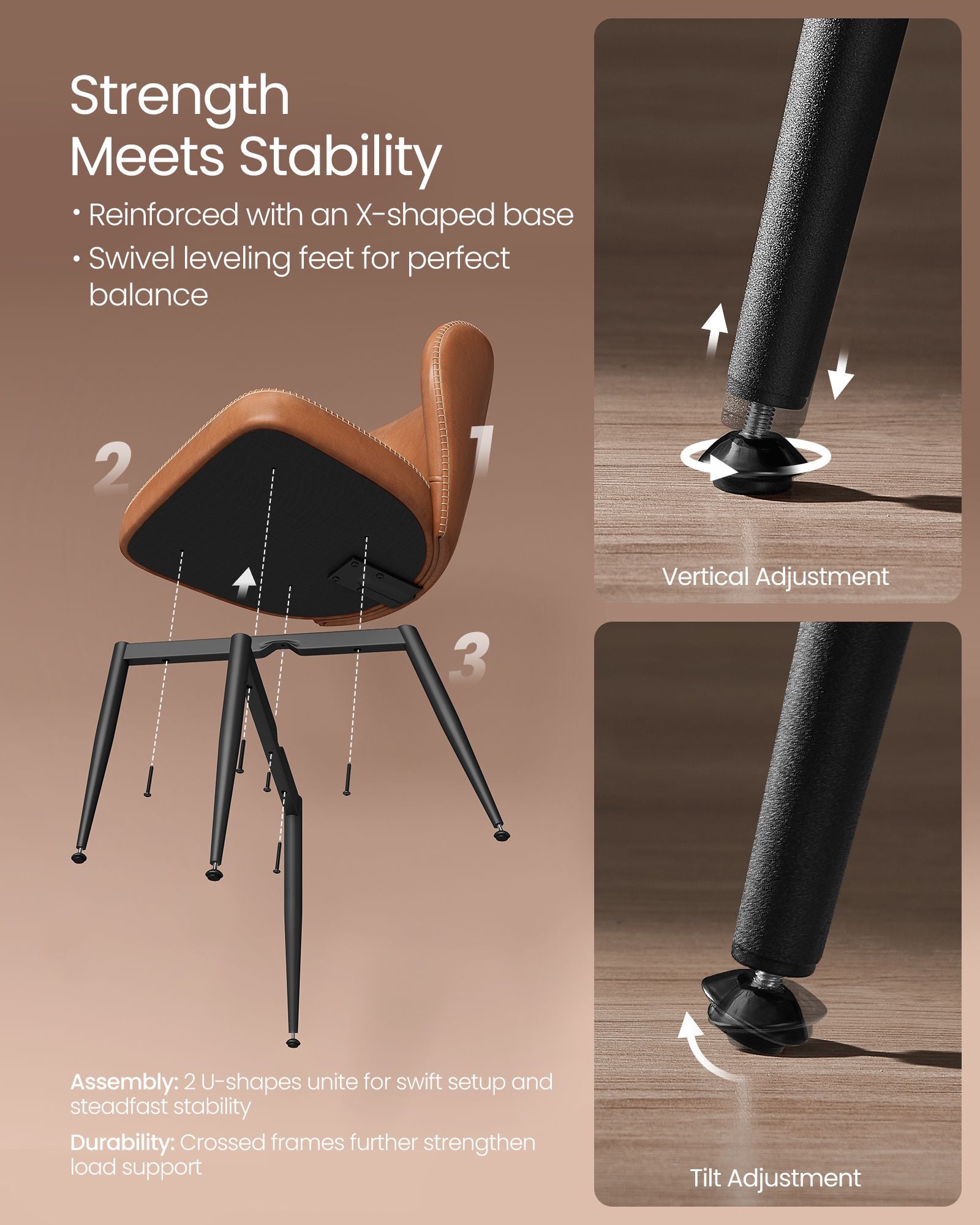 EKHO Collection - Dining Chairs Mid Century - HWLEXTRA 