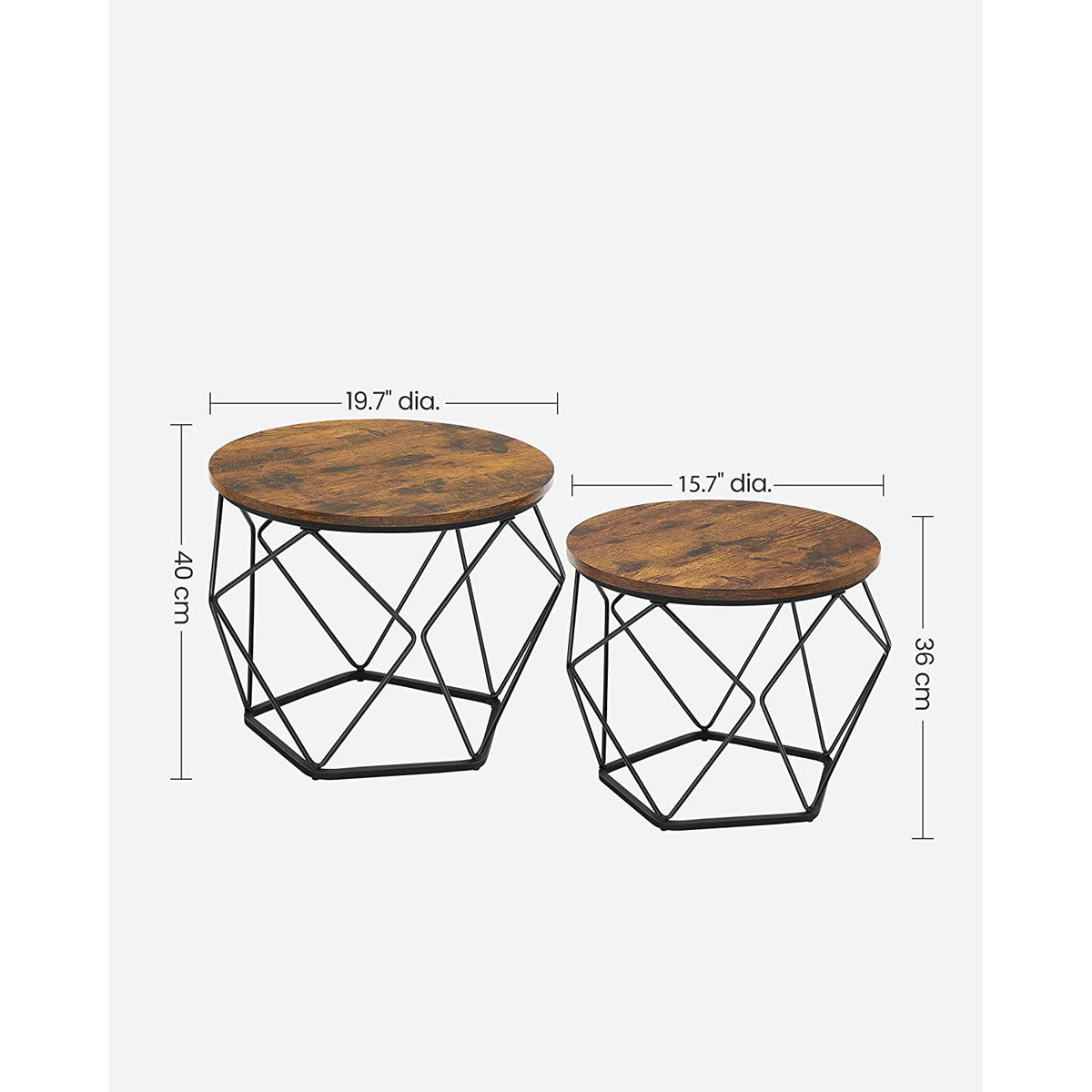Coffee Table Set of 2 Staggered Heights