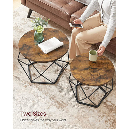 Coffee Table Set of 2 Staggered Heights