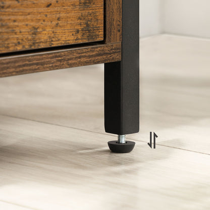 Nightstand Rustic Brown and Black - image 8