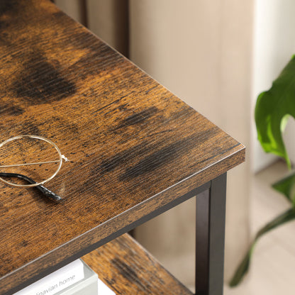 Nightstand Rustic Brown and Black - image 9