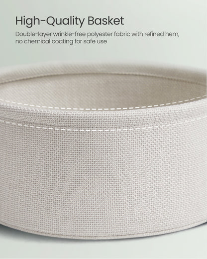 Small End Table with Fabric Basket