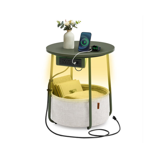 Side Table with Charging Station - image 1