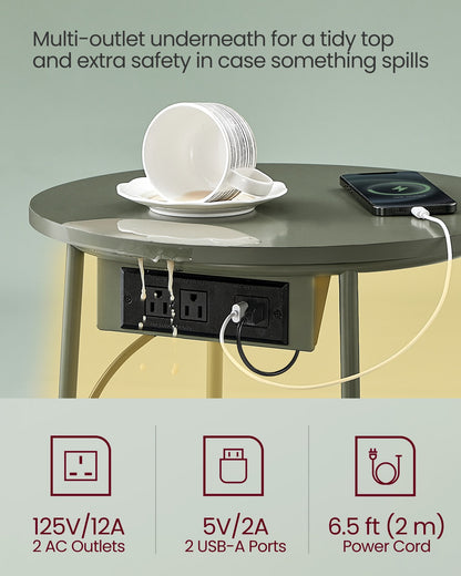 Side Table with Charging Station - image 4