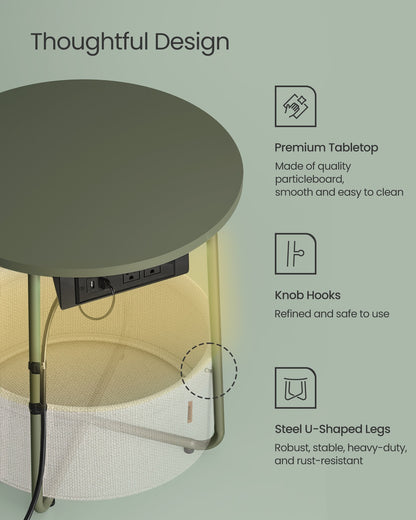 Side Table with Charging Station - image 6