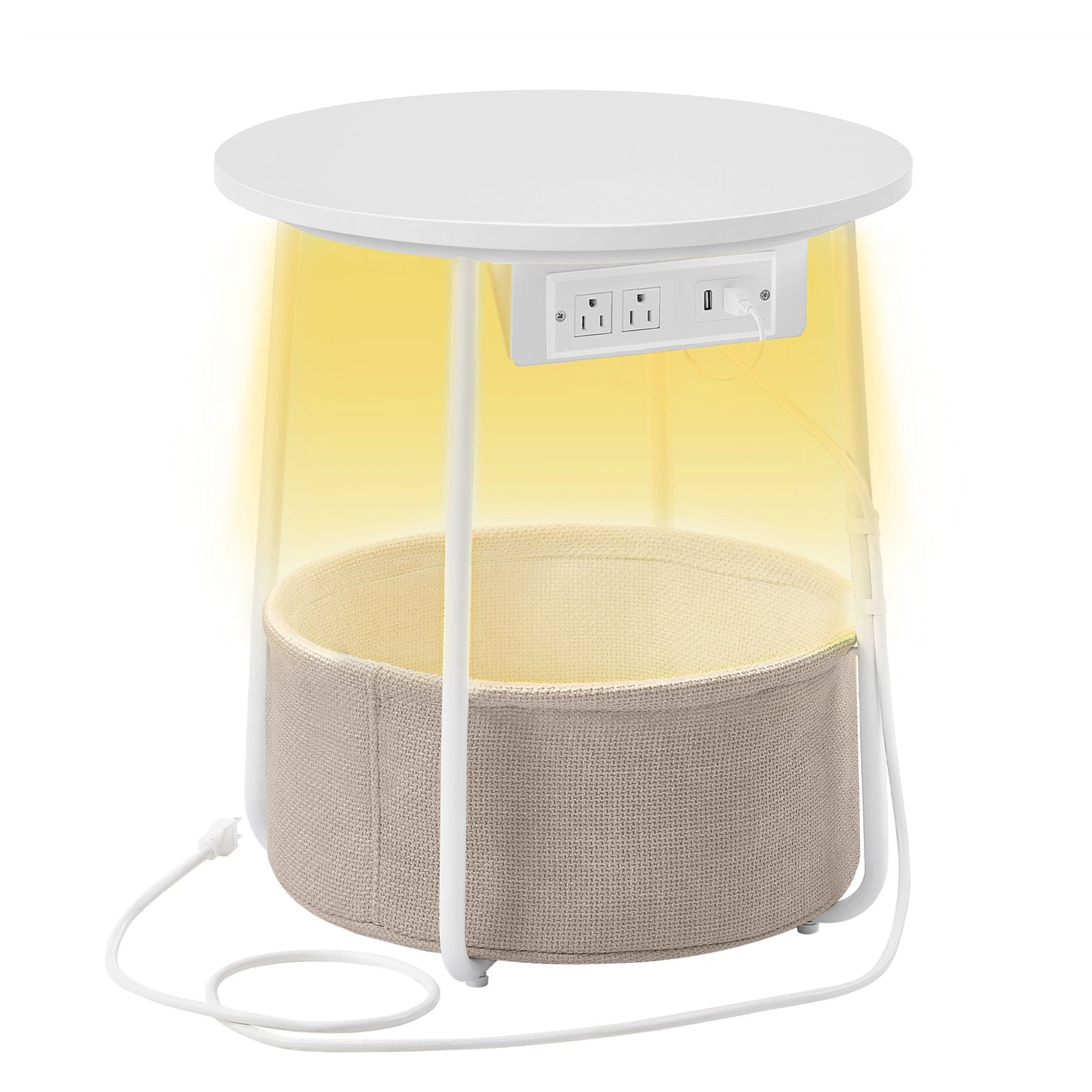 LED Round Side End Table - image 5
