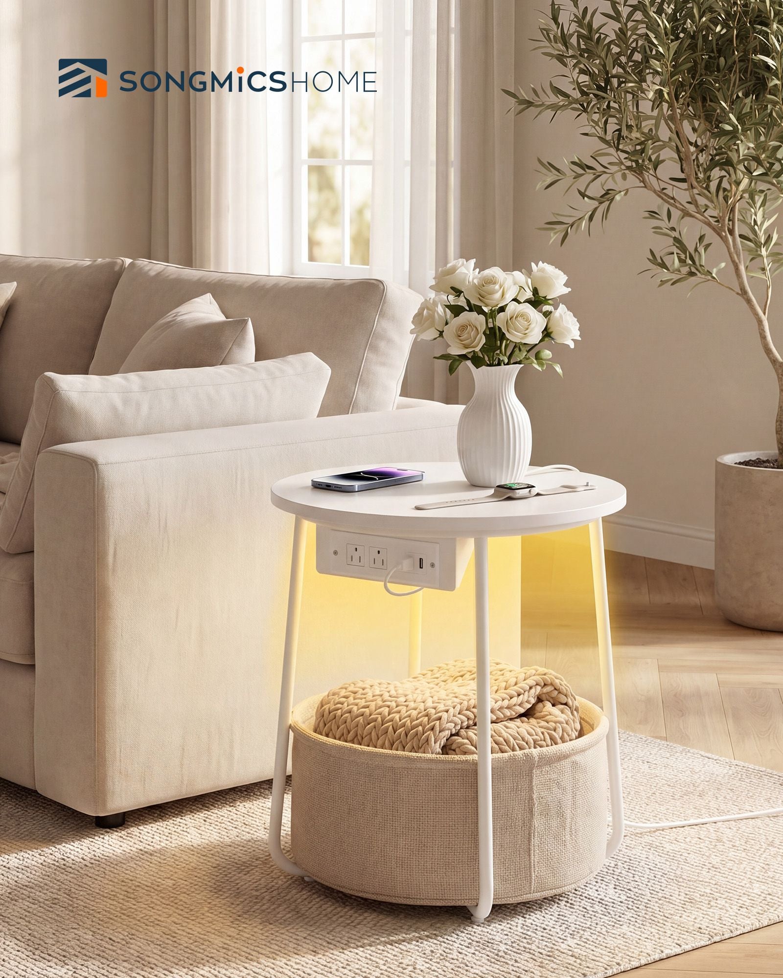 LED Round Side End Table - image 6