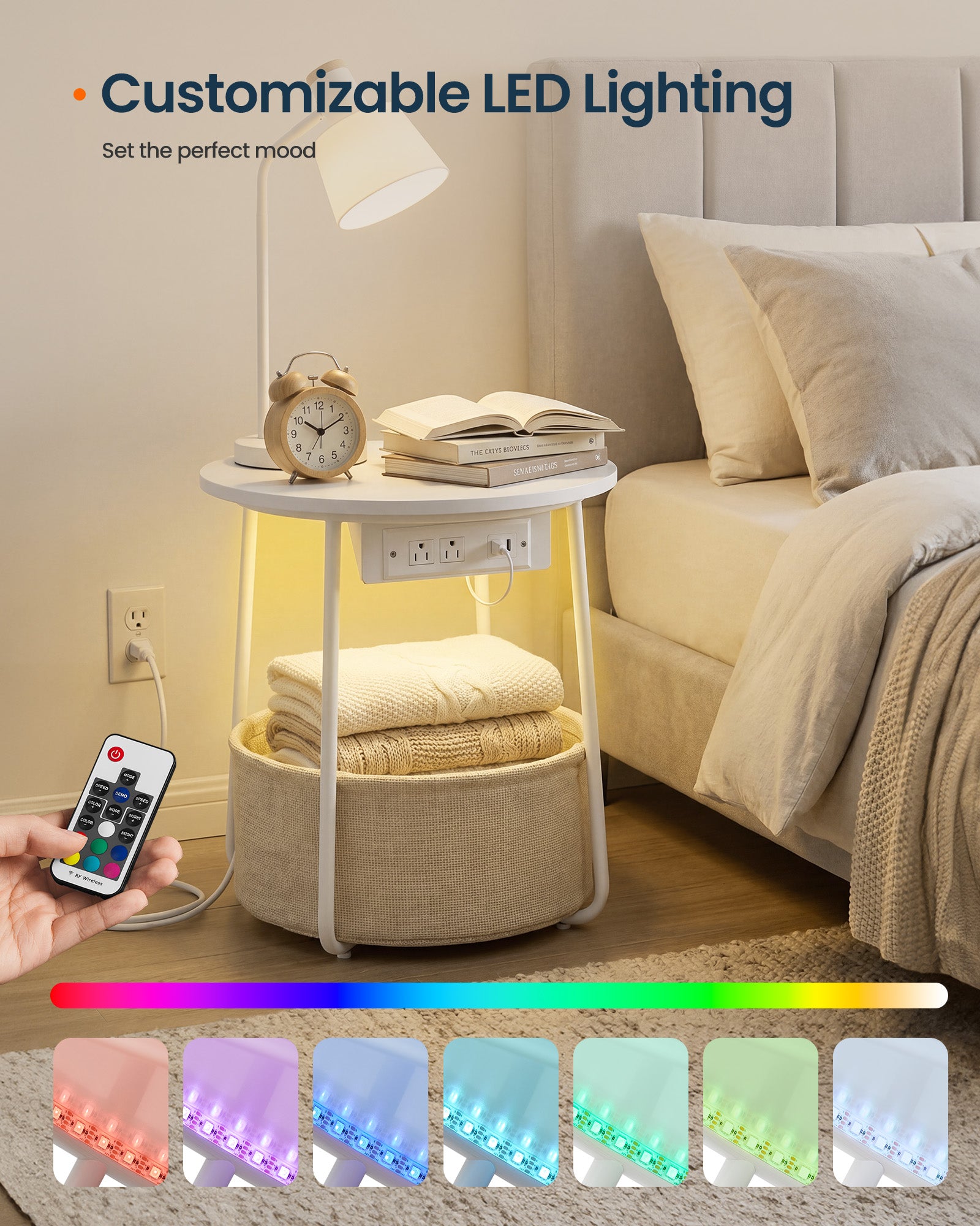 LED Round Side End Table - image 7