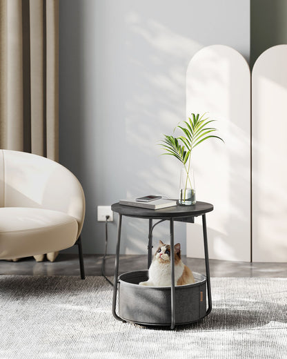 Side Table with Charging Station