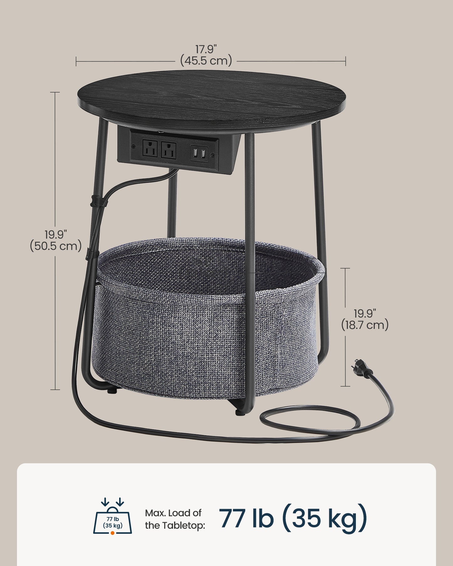 Round Side End Table - image 12