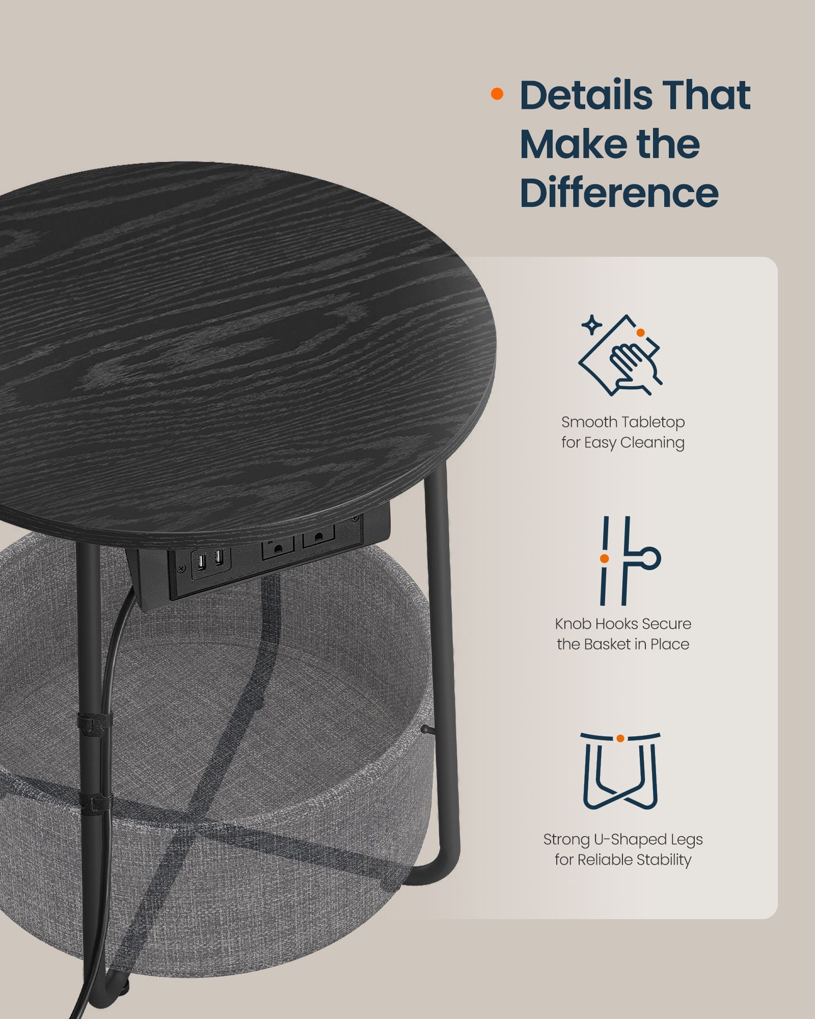 Round Side End Table - image 13
